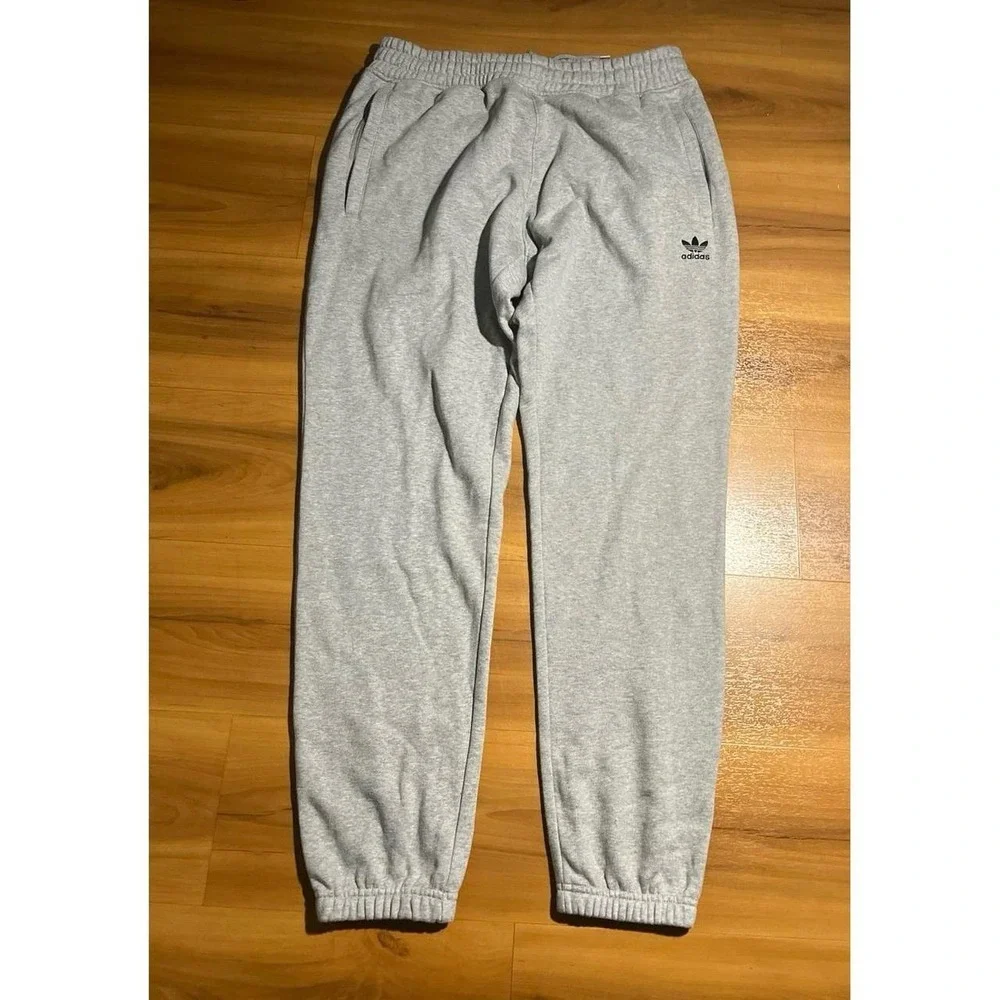 Mens Adidas Workout Gym Training Cotton Blend Drawstring Sweatpants